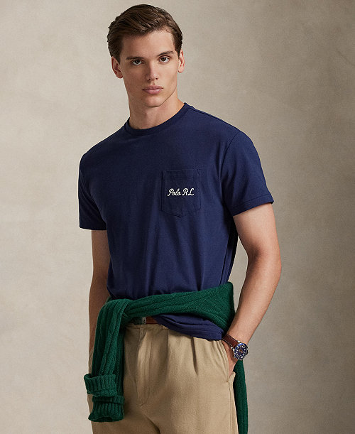 Men's Classic-Fit Bear Print Jersey T-Shirt