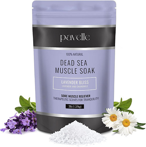Dead Sea Muscle Soak, Bath Sea Salt, Lavender Bliss