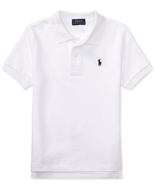 Boys' 2T-7 Cotton Mesh Polo Shirt