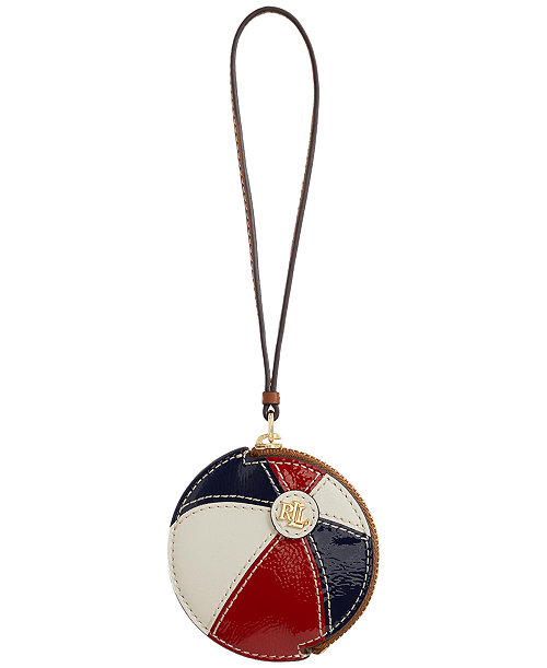 Leather Small Beach Ball Pouch Charm