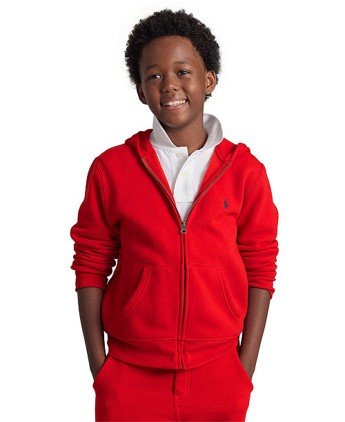 8-20 Boys' Cotton Fleece Zip Up Hoodie