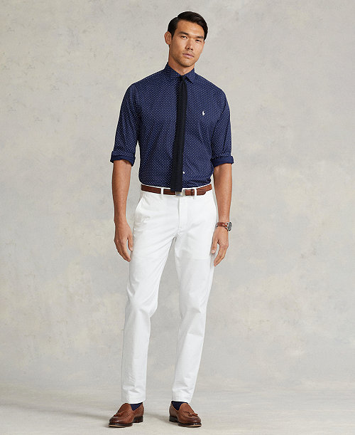 Men's Straight-Fit Washed Stretch Chino Pants
