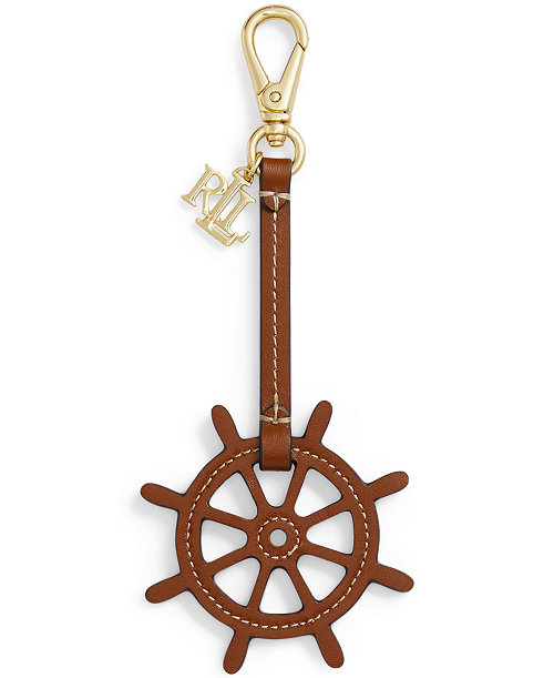 Wheel & Logo Leather Charm