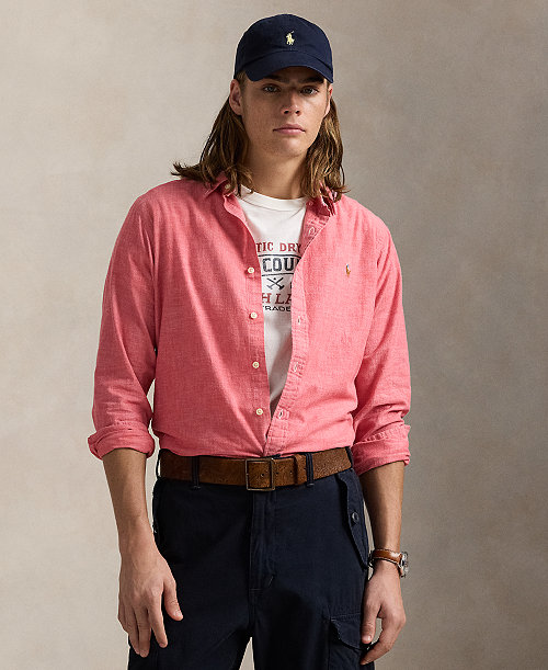 Men's Classic-Fit Indigo Chambray Shirt