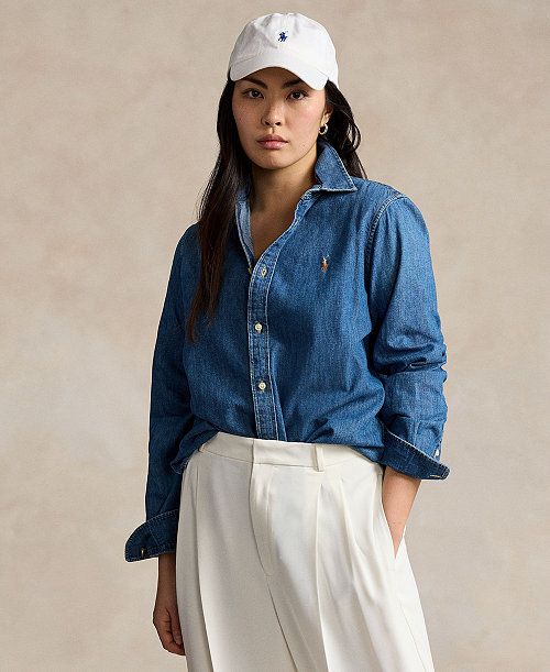 Women's Slim-Fit Denim Shirt