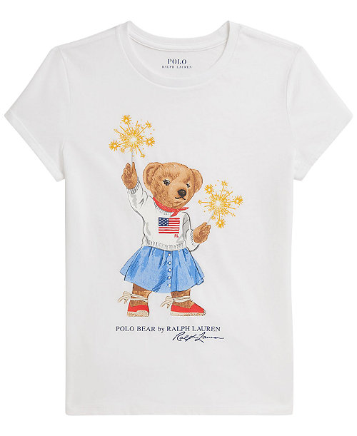 Girls' 7-16 Polo Bear Short-Sleeve Jersey T-Shirt