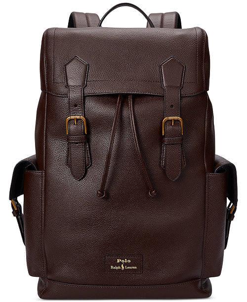 Men's Pebbled Leather Backpack