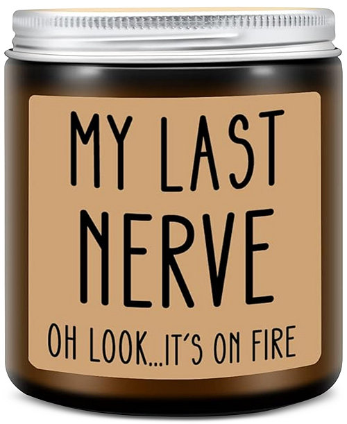 "My Last Nerve" Lavender Scented Soy Wax Candle, 10 oz.