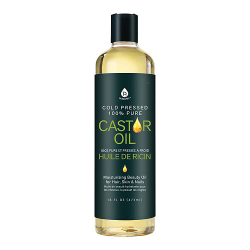 Castor oil (16oz): 100% pure, cold-pressed, hexane-free. Ideal for moisturizing, healing, hair growth, and eyelashes.