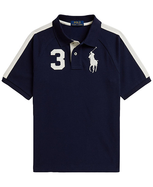 Boys' 8-20 Big Pony Cotton Mesh Polo Shirt